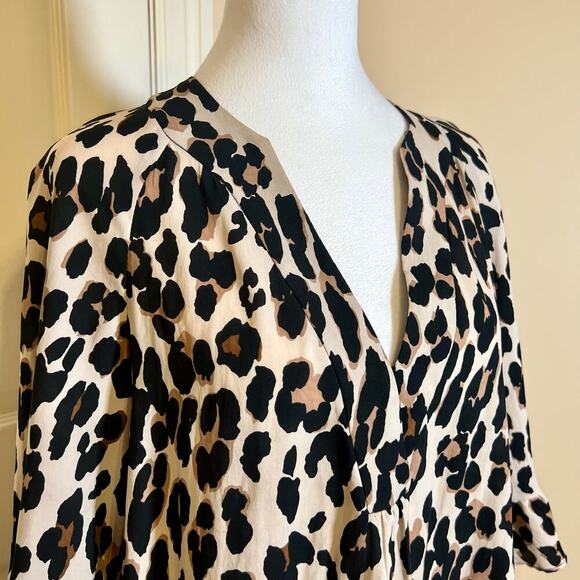 Nanette Lepore Leopard Print Flowy Top Size Small Dressy Chic - Picture 2 of 11